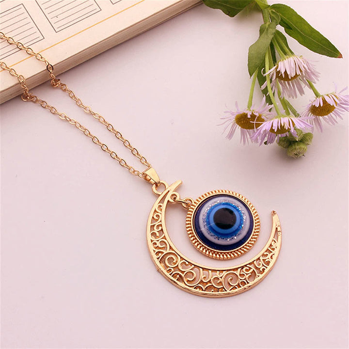 Olivenorma "Moon Love" - ​​Collier étoile mauvais œil bleu