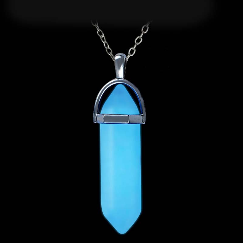 Collier en pierre de lune à colonne hexagonale Olivenorma 