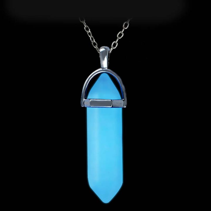 Collier en pierre de lune à colonne hexagonale Olivenorma 