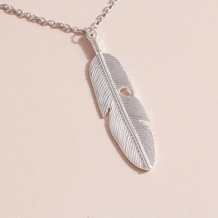 Collier à trois rangs avec pendentif en feuille de turquoise Olivenorma