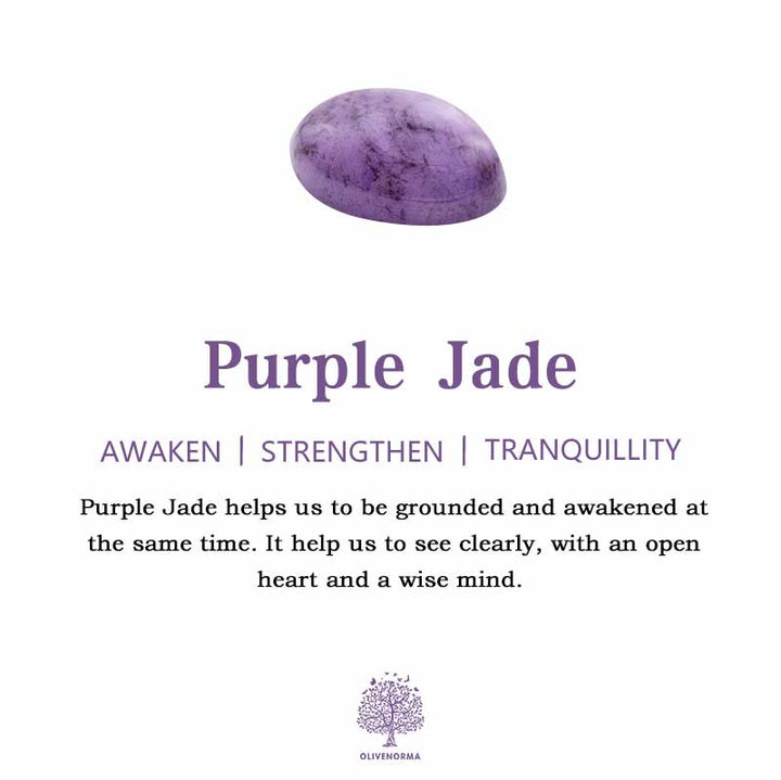 Attrape-rêves en jade violet turquoise fait main Olivenorma 