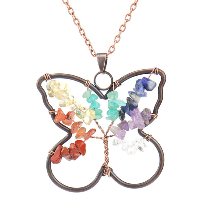 Collier de guérison Chakra Papillon 