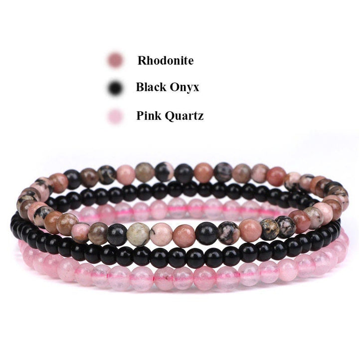 Bracelet de protection contre les énergies négatives en rhodonite Olivenorma 