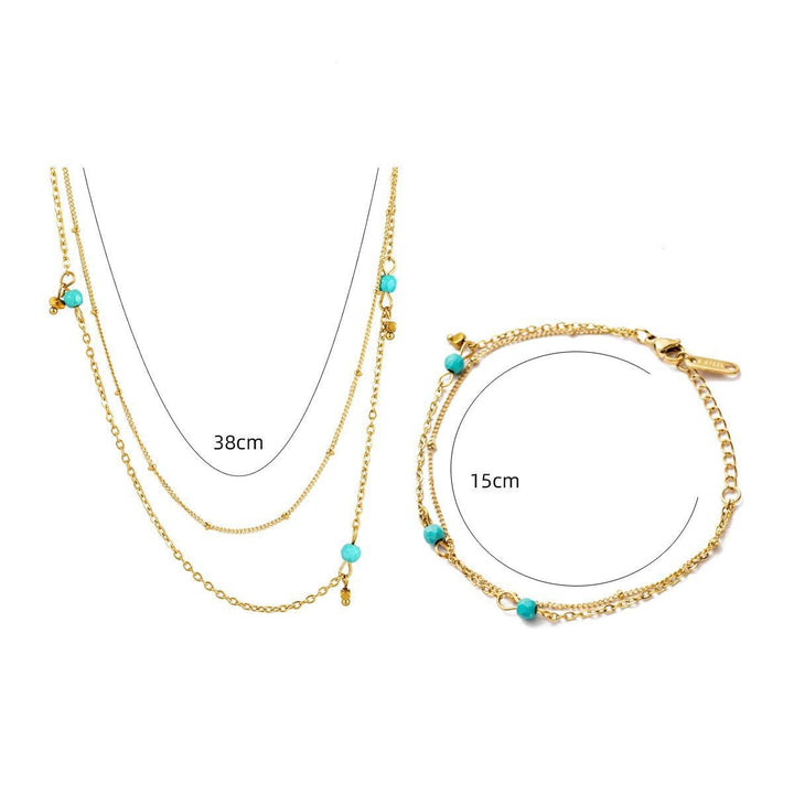 Ensemble de bracelets empilables en forme d'étoiles en turquoise naturelle Olivenorma