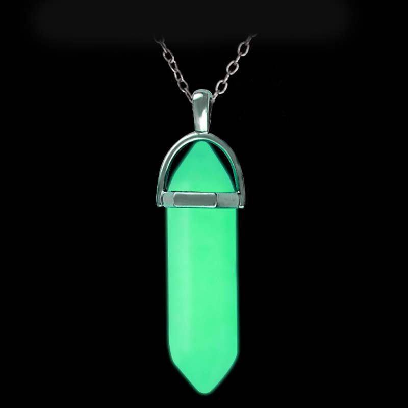 Collier en pierre de lune à colonne hexagonale Olivenorma 