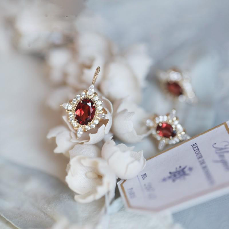 Bague d'ambiance vintage en rubis "Miss Rose" Olivenorma