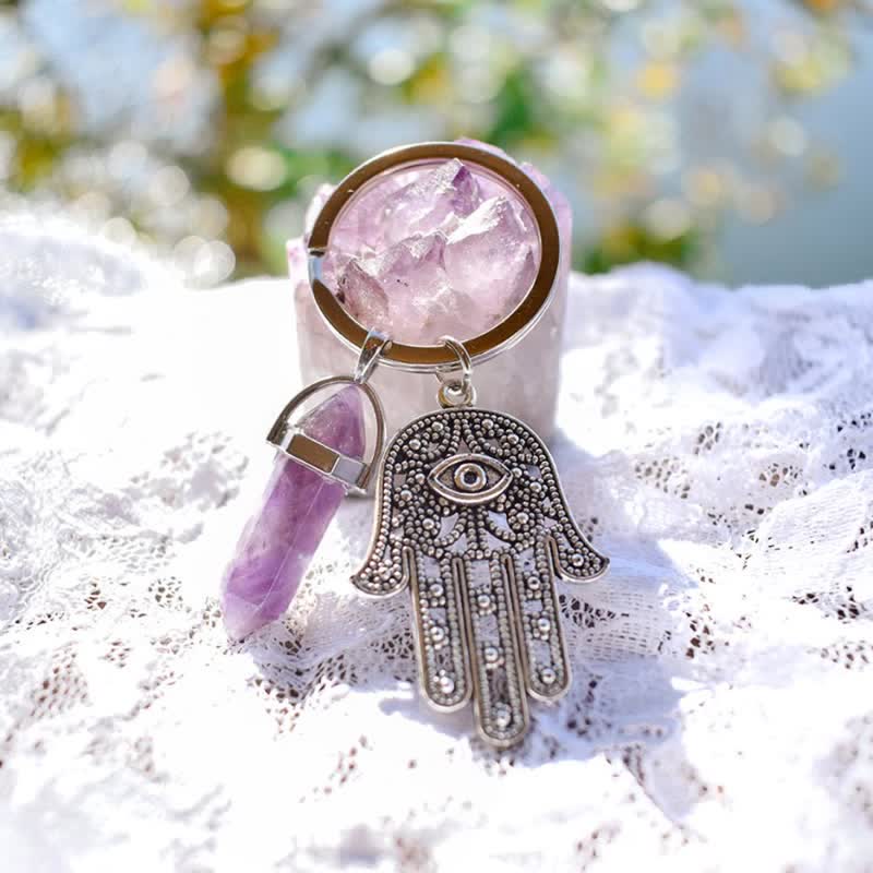 Porte-clés en cristal inspirant en forme de main de Fatima Olivenorma