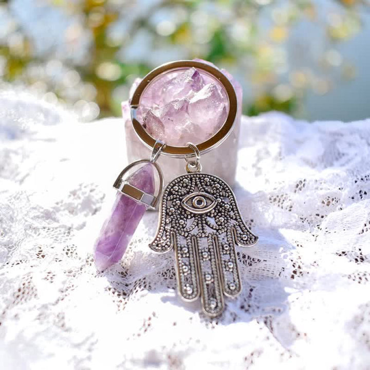 Porte-clés en cristal inspirant en forme de main de Fatima Olivenorma