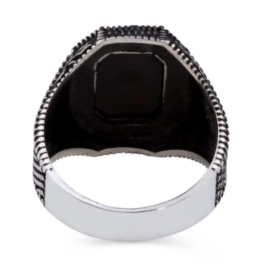 Bague en onyx noir pour homme Olivenorma « Reign Of Power »