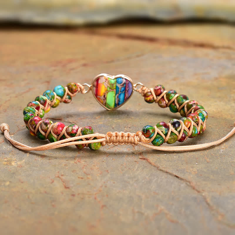 Bracelet gardien de pierre empereur coloré Olivenorma 