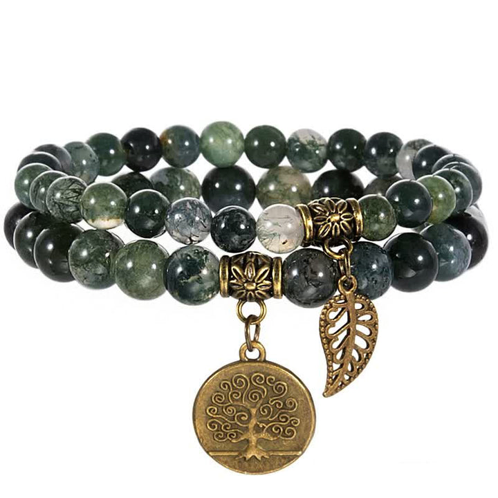 Bracelet de protection en pierre du roi vert Olivenorma 