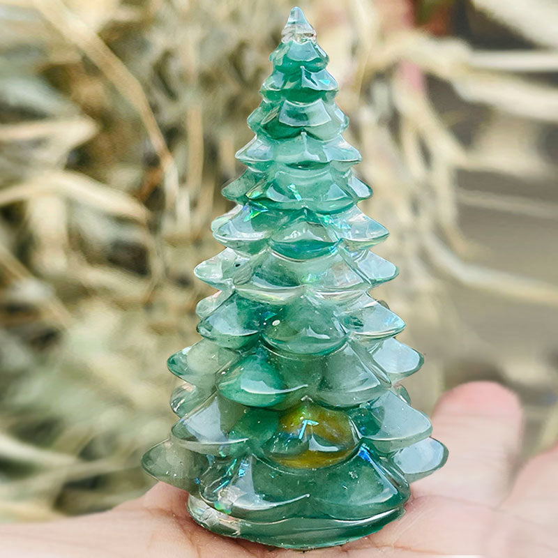 Décoration en pierre de cristal naturel pour sapin de Noël Olivenorma 