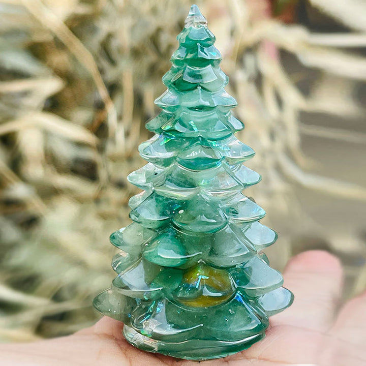 Décoration en pierre de cristal naturel pour sapin de Noël Olivenorma 