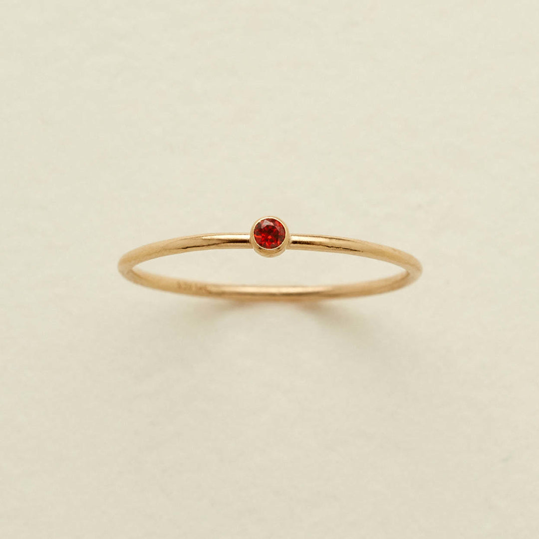 Bague fine de naissance Olivenorma avec pierre de naissance pour 12 mois - image 9