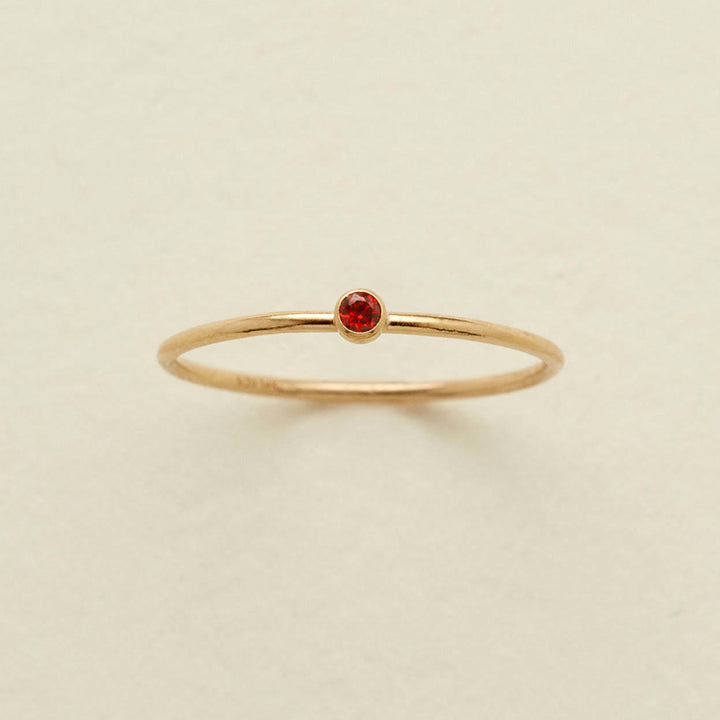 Bague fine de naissance Olivenorma avec pierre de naissance pour 12 mois - image 9