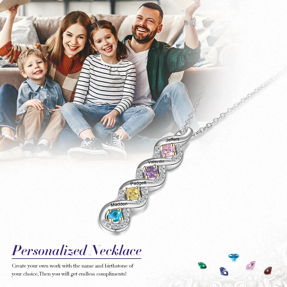 Collier avec pierre de naissance gravée pour femme Olivenorma