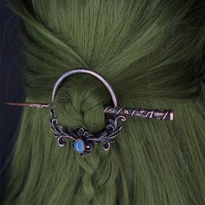 Épingle à cheveux Cirrus en pierre de lune vintage