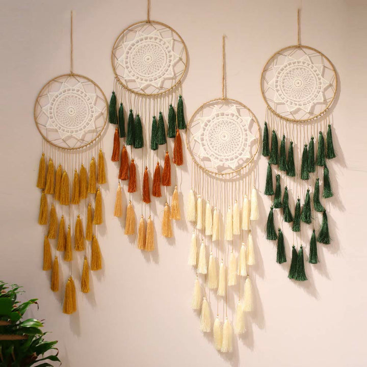 Pendentif attrape-rêves en dentelle tressée Olivenorma 