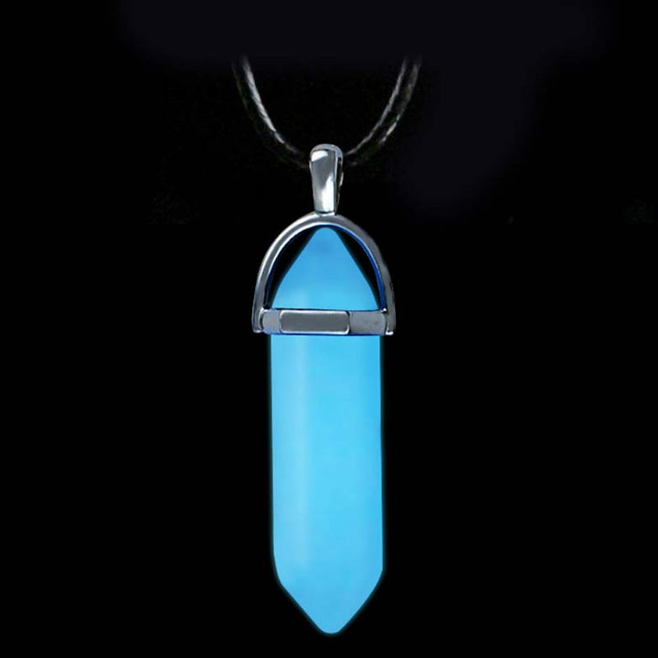 Collier en pierre de lune à colonne hexagonale Olivenorma 