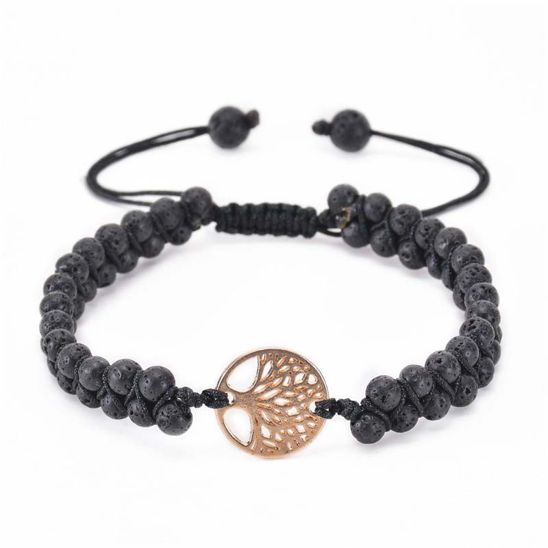 Bracelet tressé double en cristal naturel Arbre de vie Olivenorma