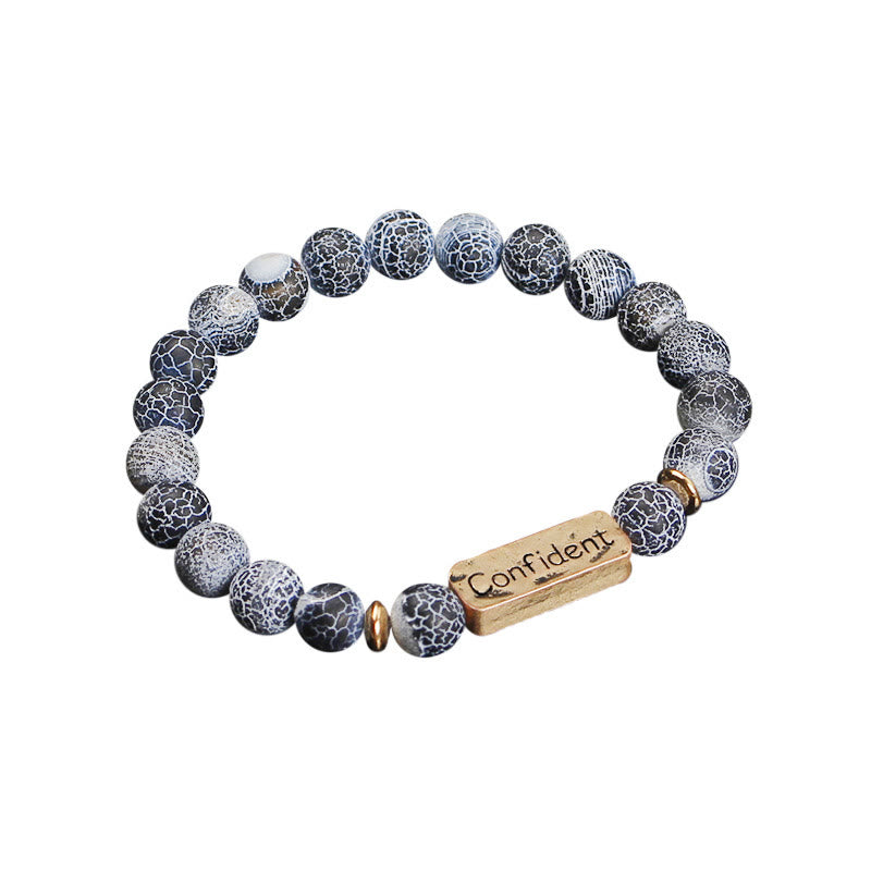 Bracelet de gravure confiant en pierres précieuses naturelles Olivenorma
