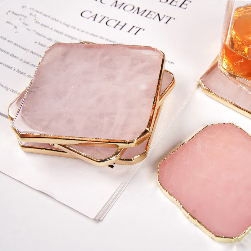 Décoration de dessous de verre en quartz rose Olivenorma - image 7