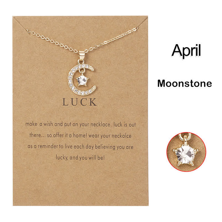 Collier créatif avec pierre de naissance du mois Olivenorma - Avril-Pierre de Lune - image 4