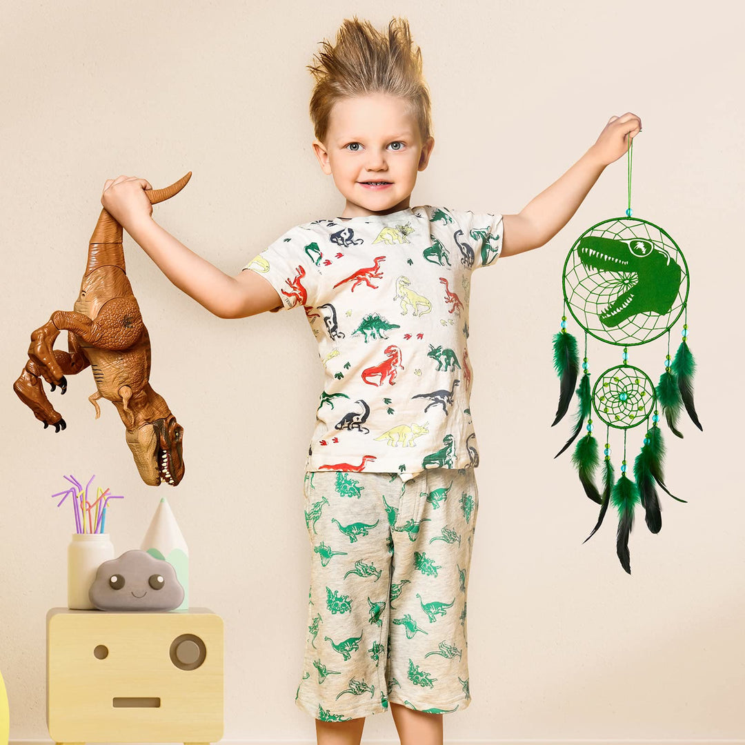 Attrape-rêves en plumes de dinosaure Olivenorma pour enfants