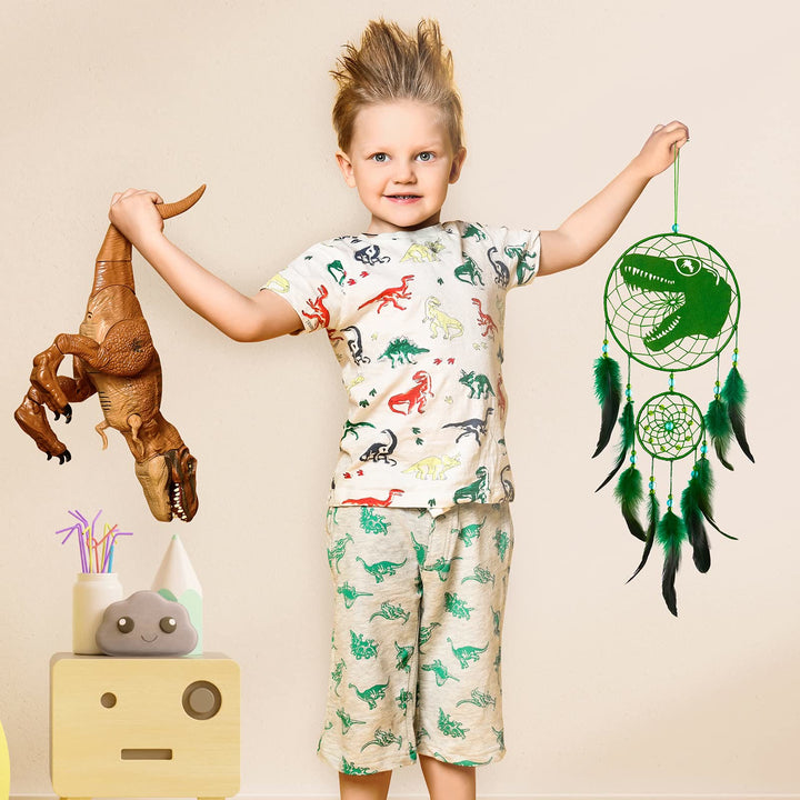 Attrape-rêves en plumes de dinosaure Olivenorma pour enfants