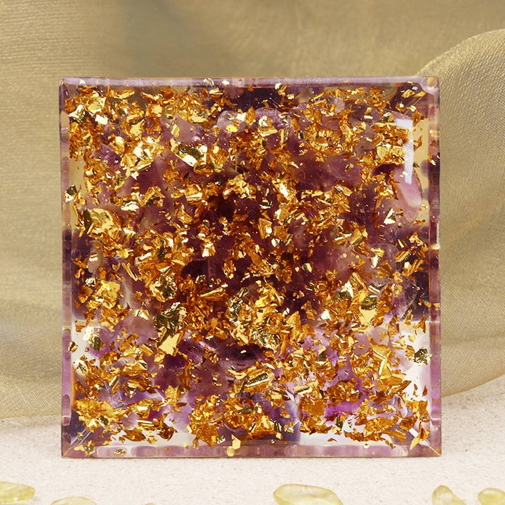 Pyramide d'orgone de guérison en améthyste Olivenorma