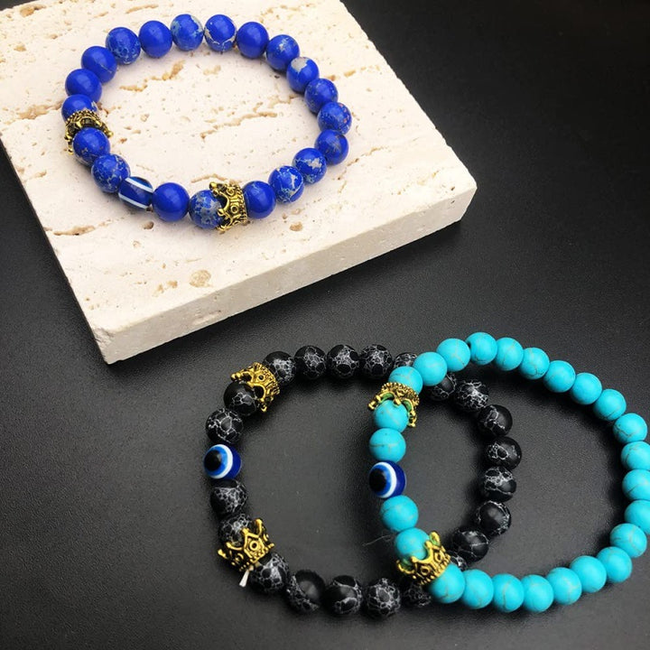 Bracelet de protection contre le mauvais œil en turquoise Olivenorma