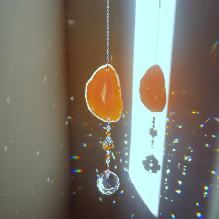 Pendentif suspendu fait main Olivenorma Carillon éolien en cristal de soleil