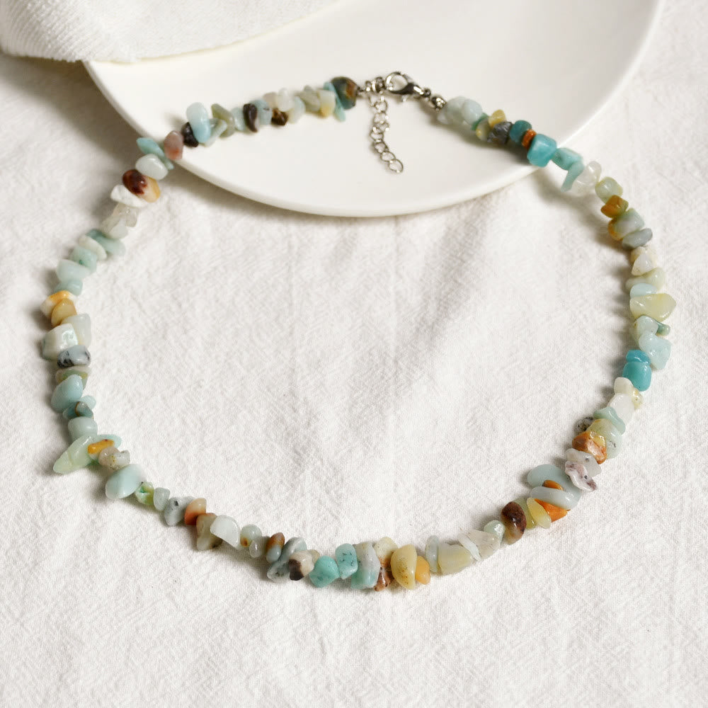 Collier en cristal poli de forme irrégulière Olivenorma