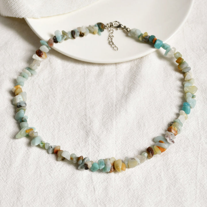 Collier en cristal poli de forme irrégulière Olivenorma