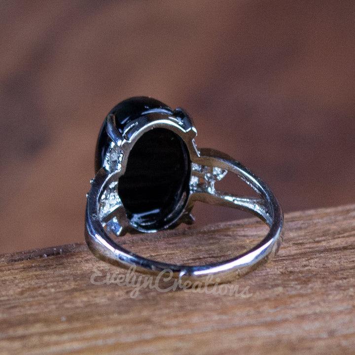 Bague en obsidienne naturelle Olivenorma « Protection spirituelle » 