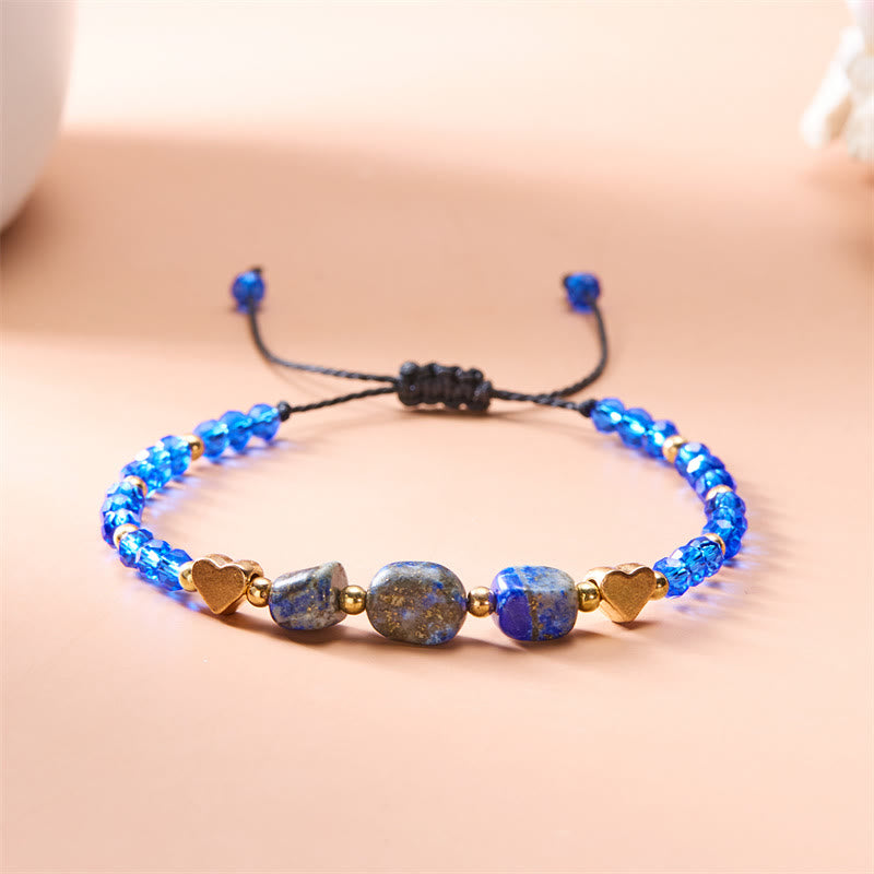 Bracelet tressé en perles d'amour en gravier naturel irrégulier Olivenorma