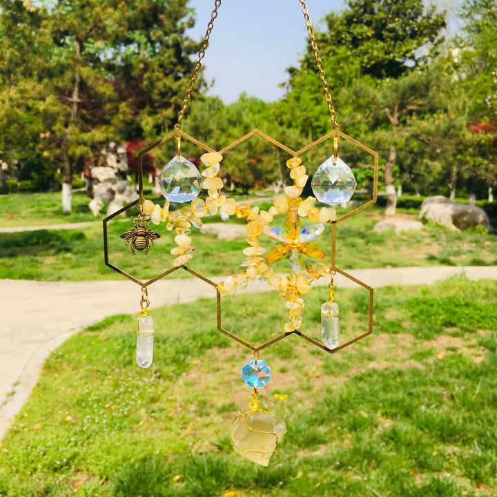 Décoration murale en nid d'abeille en cristal Olivenorma