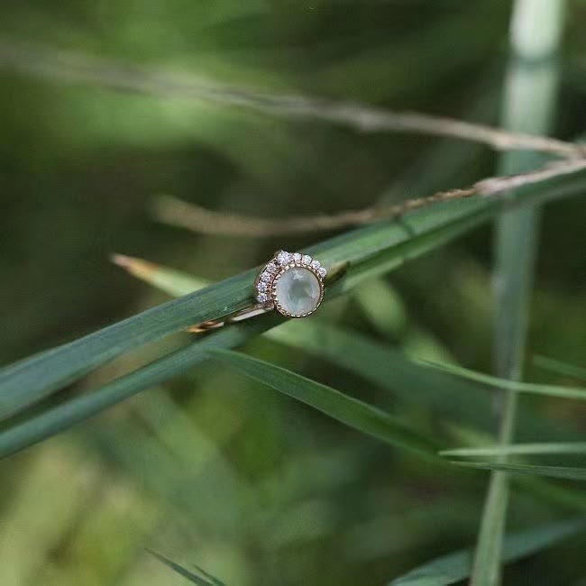 Bague ouverte délicate vintage en péridot naturel Olivenorma 