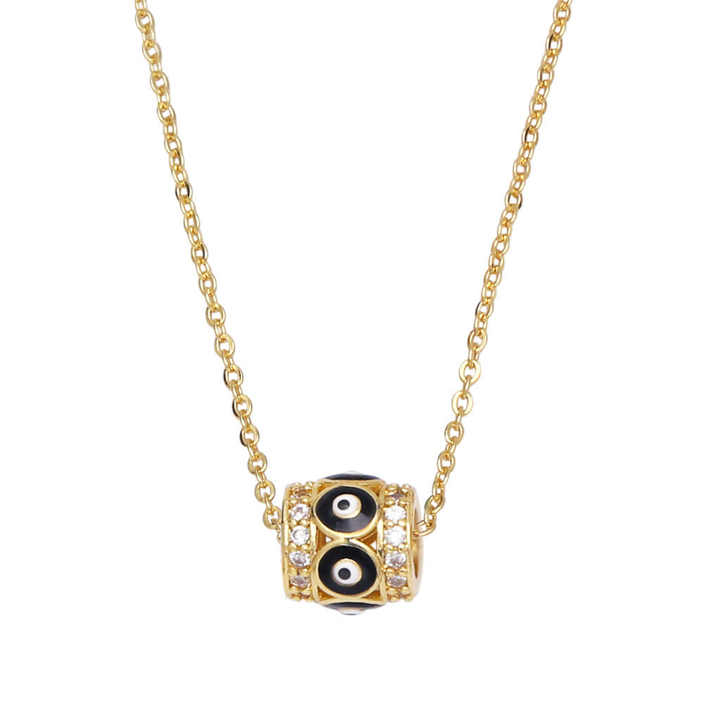 Collier avec pendentif mauvais œil turc style hip-hop Olivenorma