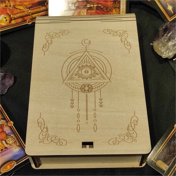 Boîte à tarot en bois Olivenorma Evil Eye 