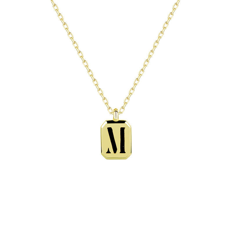 Collier Initiale Personnalisable en Or Olivenorma - Obsidienne - M - image 16
