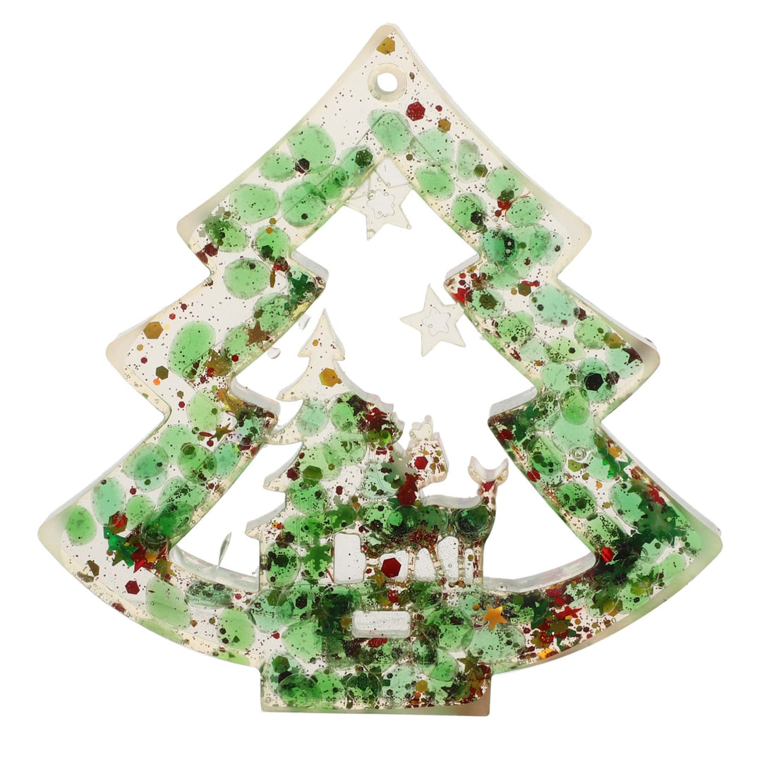 Décoration de sapin de Noël en résine de gravier cristal naturel Olivenorma