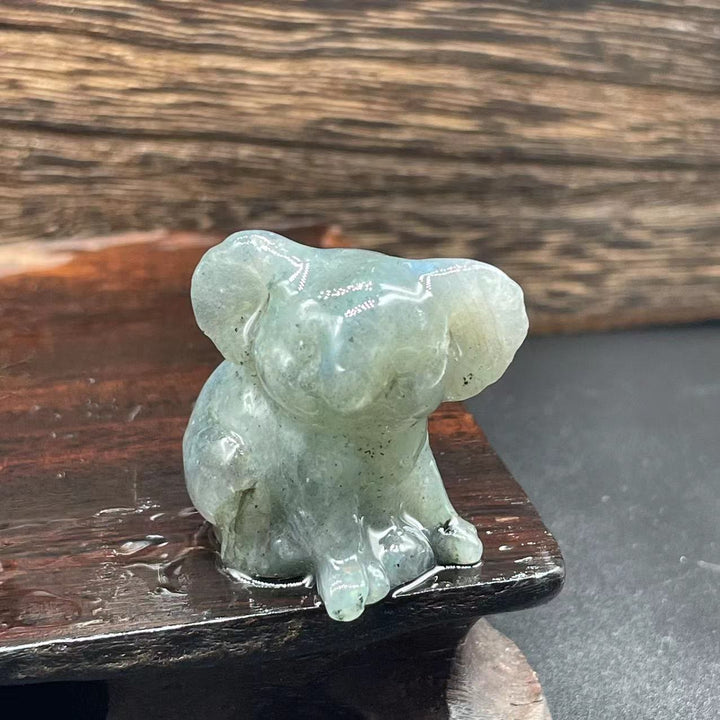 Olivenorma 1,2 pouces sculpté mignon koala figurine décoration en pierre précieuse