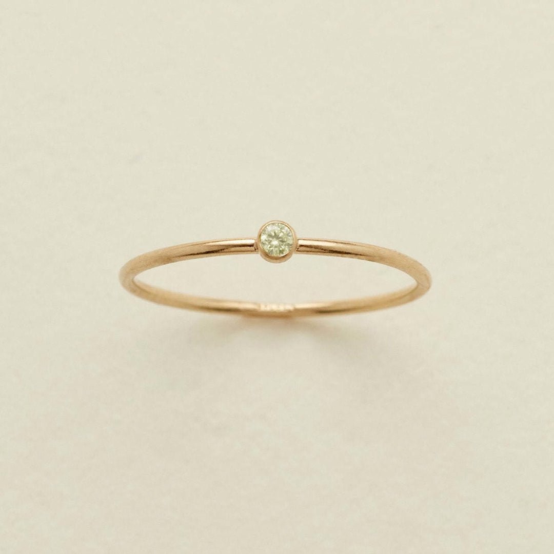 Bague fine de naissance Olivenorma avec pierre de naissance pour 12 mois - image 16