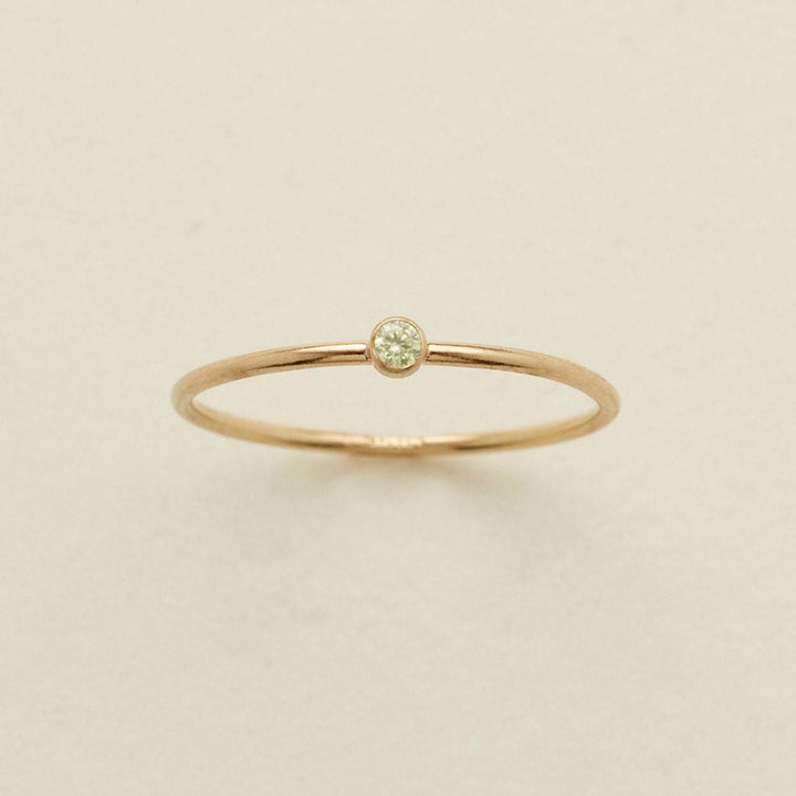 Bague fine de naissance Olivenorma avec pierre de naissance pour 12 mois - image 16