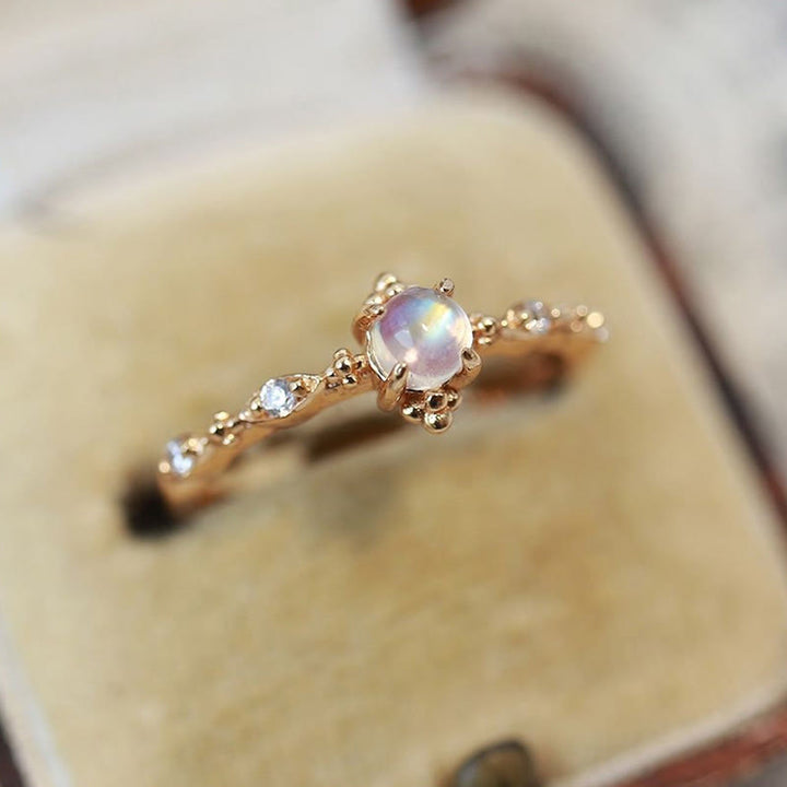 Olivenorma « You Are Bright Moonlight » - Bague délicate en pierre de lune 