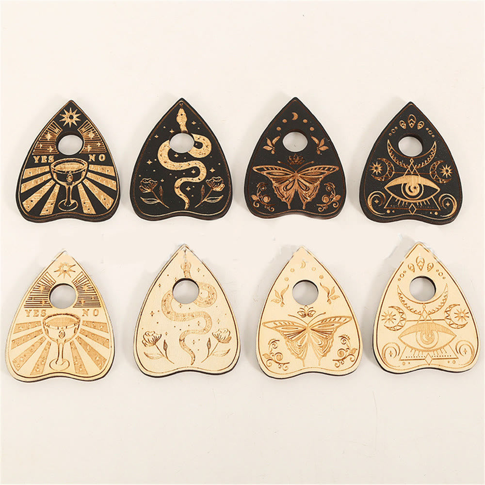 Olivenorma Lot de 4 plateaux à boules de cristal en bois Étagère à cristaux
