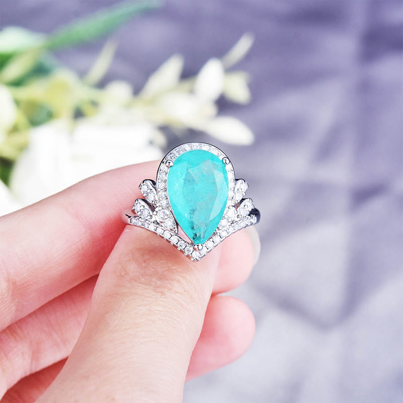 Olivenorma "Pure Love" - Bague élégante en tourmaline Paraiba