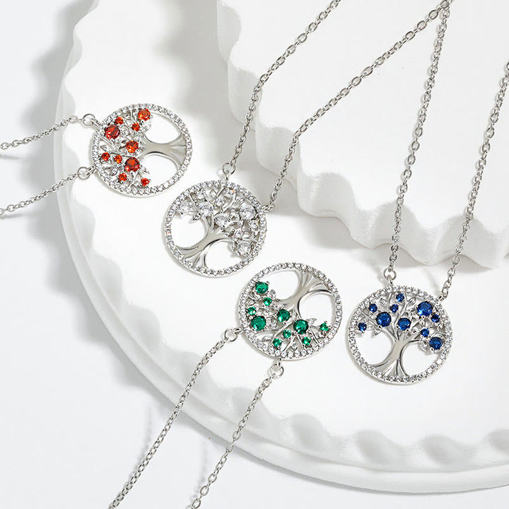 Olivenorma "Endless Growth" - Collier Arbre de Vie en Zircon