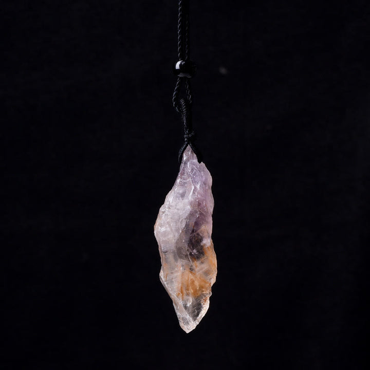 Collier pendentif en cristal naturel Super Seven d' Olivenorma